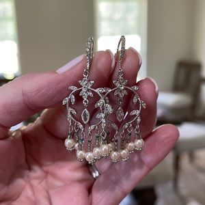 Swarovski crystal & pearl earrings